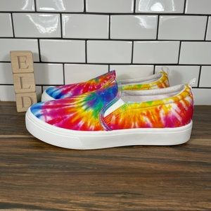 Skechers Poppy Hippy Hype Women's Size 7.5 Shoes Tie Dye Slip On Sneakers